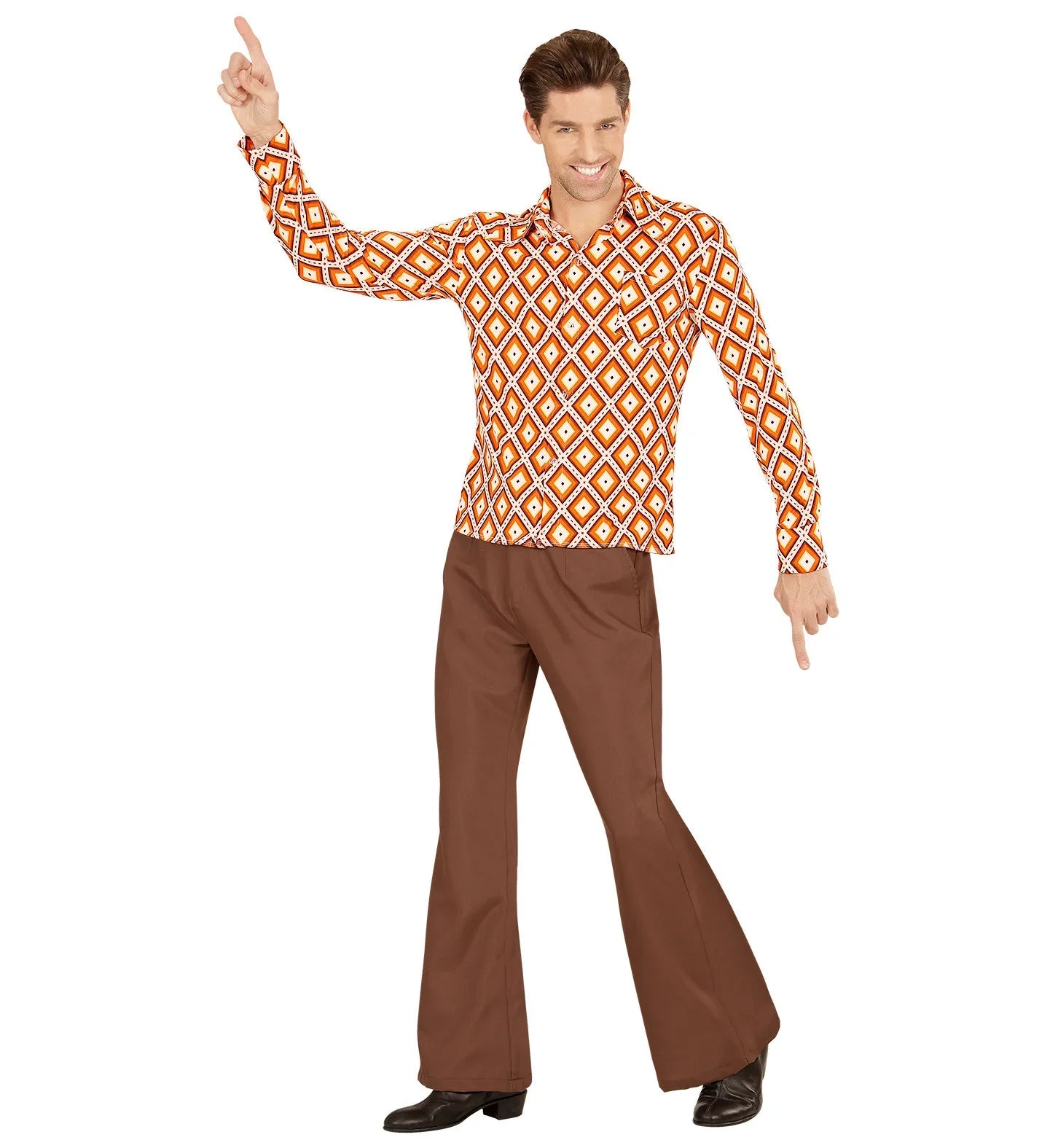 Camisa Setentera de Rombos para Hombre Años 60 - 70 - 80 Widmann